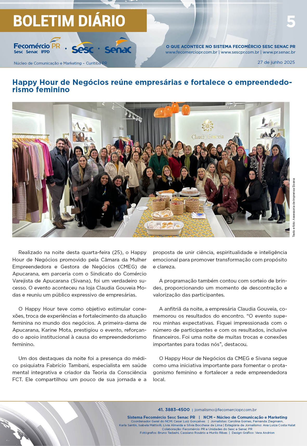 Boletim Diário | Fecomércio