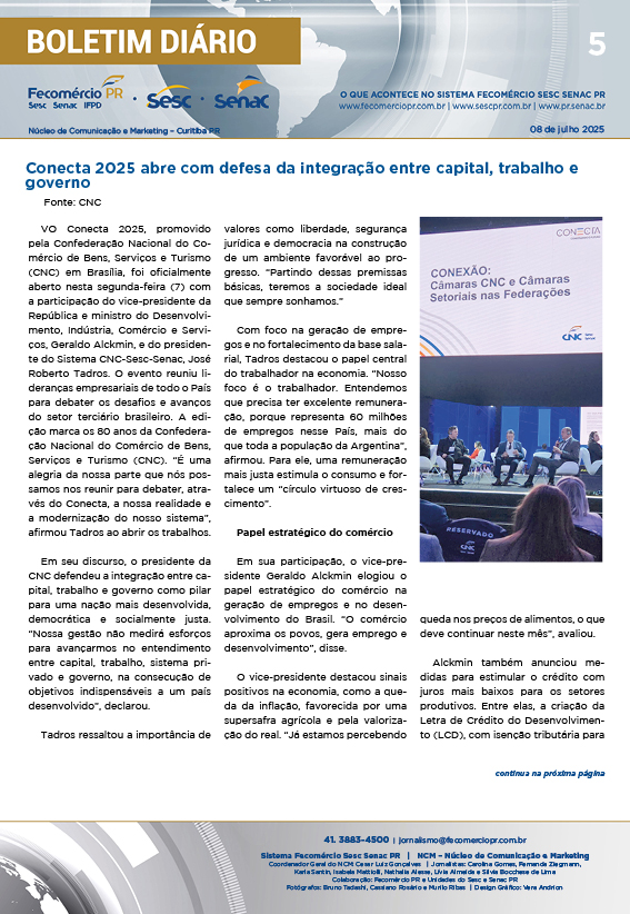 Boletim Diário | Fecomércio