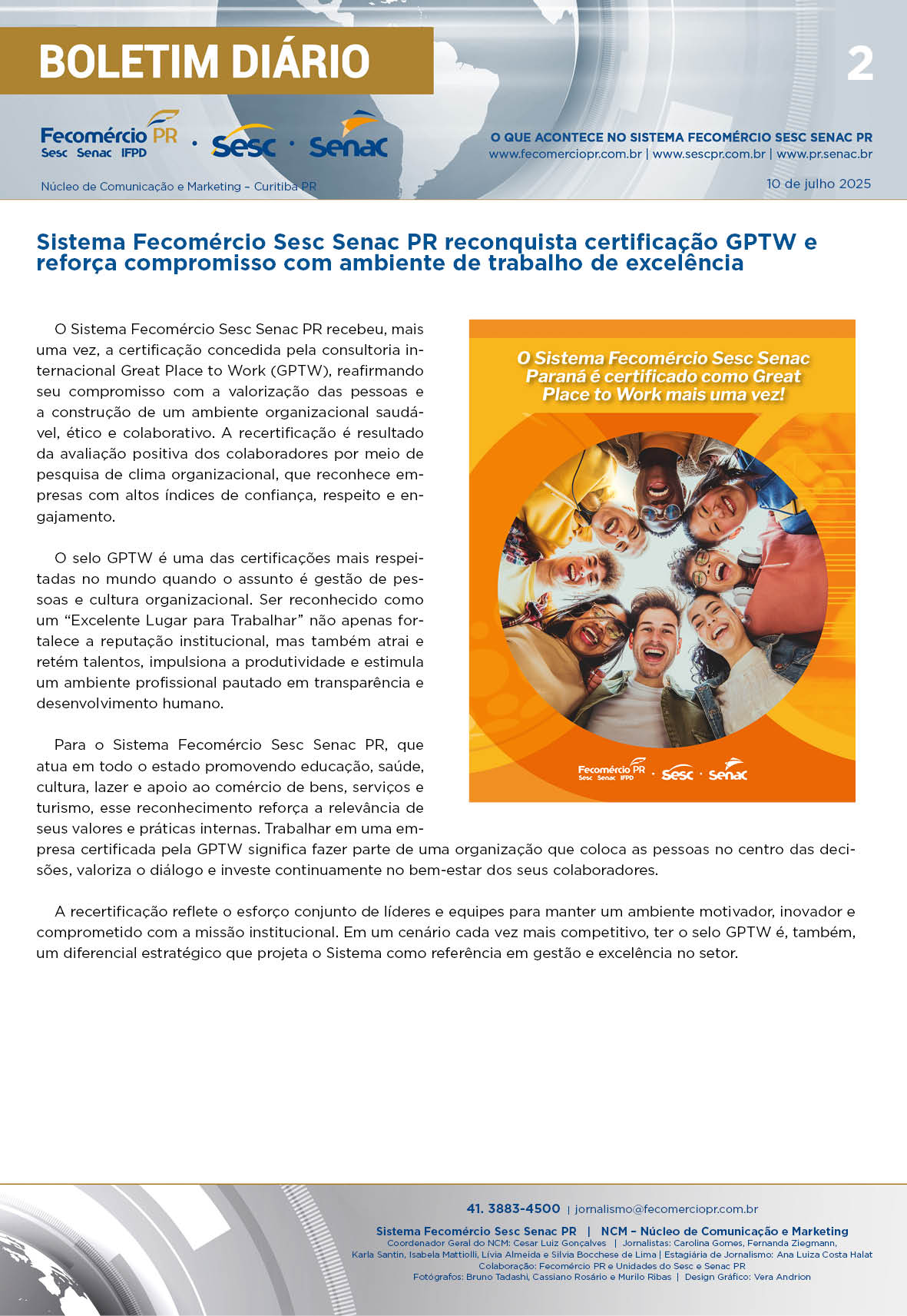 Boletim Diário | Fecomércio