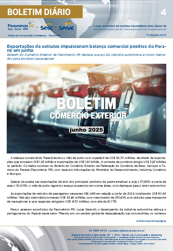 Boletim Diário | Fecomércio