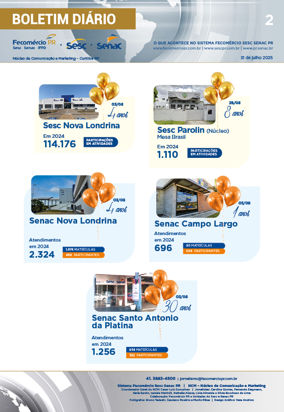 Boletim Diário | Fecomércio