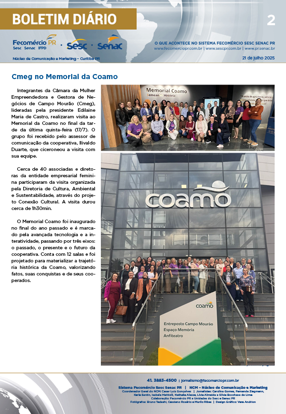 Boletim Diário | Fecomércio