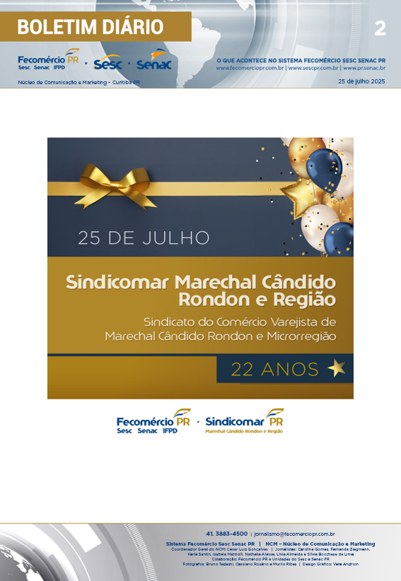 Boletim Diário | Fecomércio