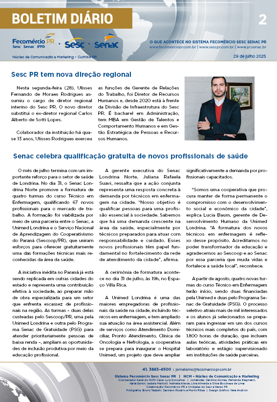 Boletim Diário | Fecomércio