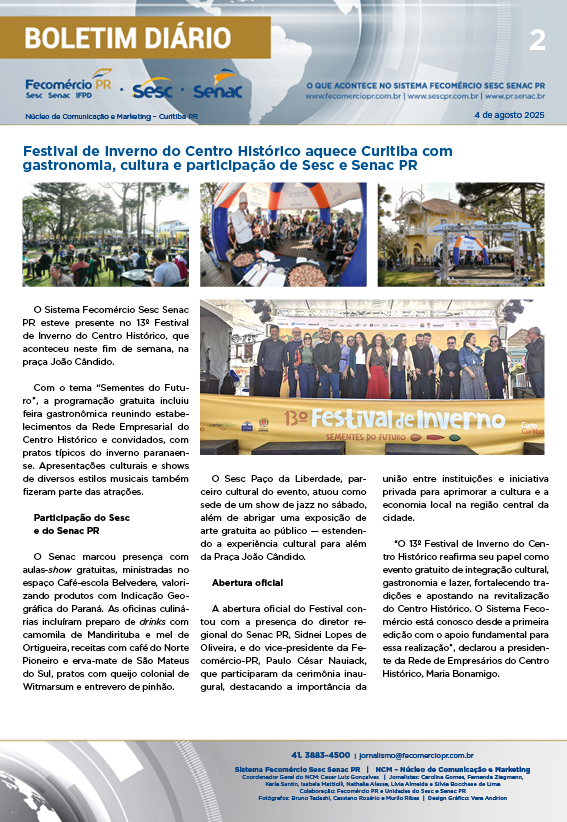 Boletim Diário | Fecomércio