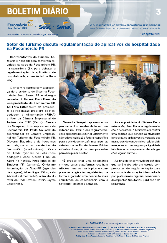 Boletim Diário | Fecomércio