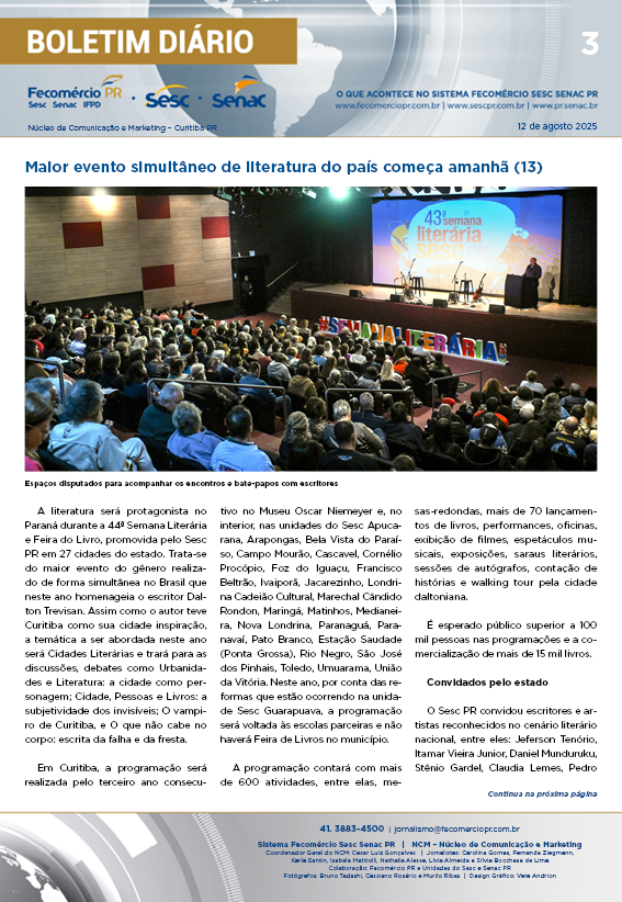 Boletim Diário | Fecomércio