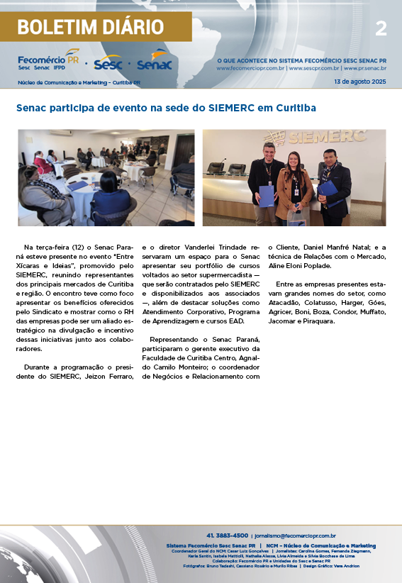 Boletim Diário | Fecomércio