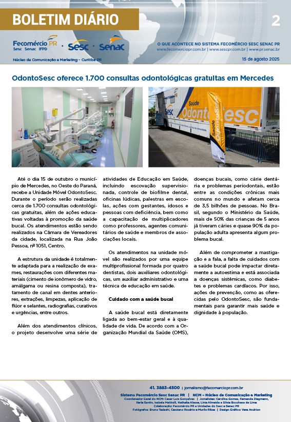 Boletim Diário | Fecomércio