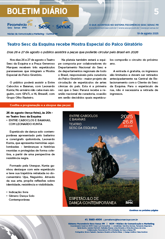 Boletim Diário | Fecomércio