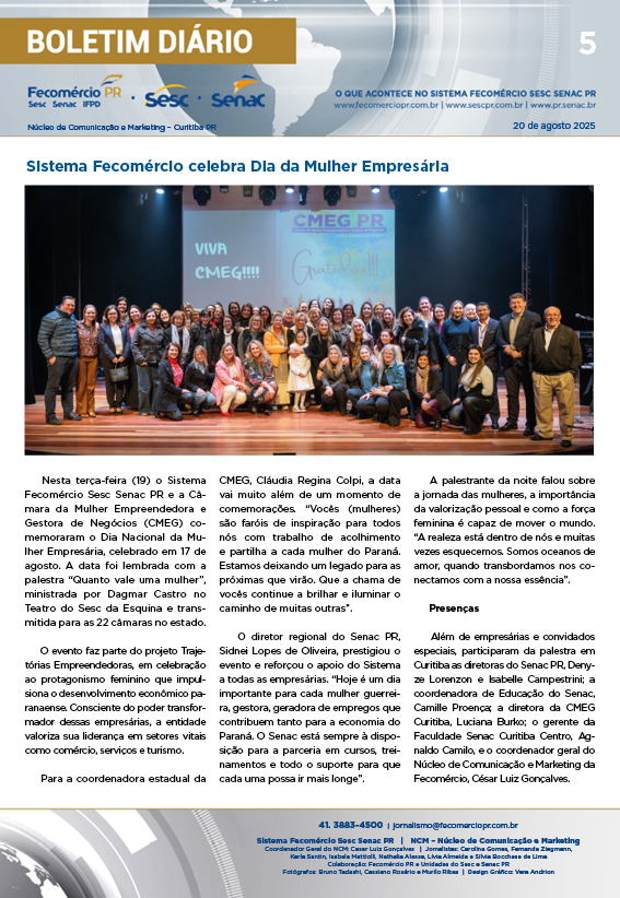 Boletim Diário | Fecomércio