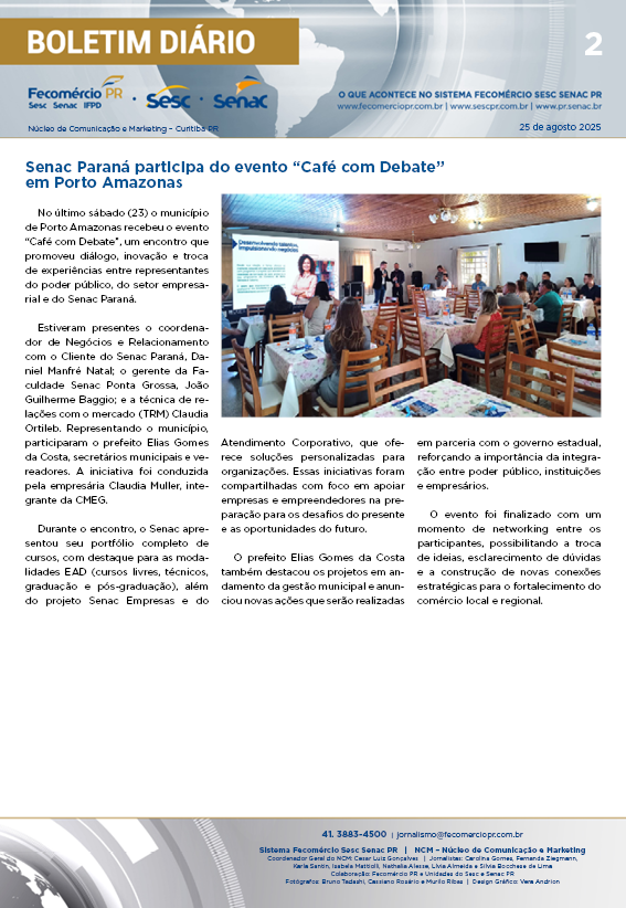 Boletim Diário | Fecomércio