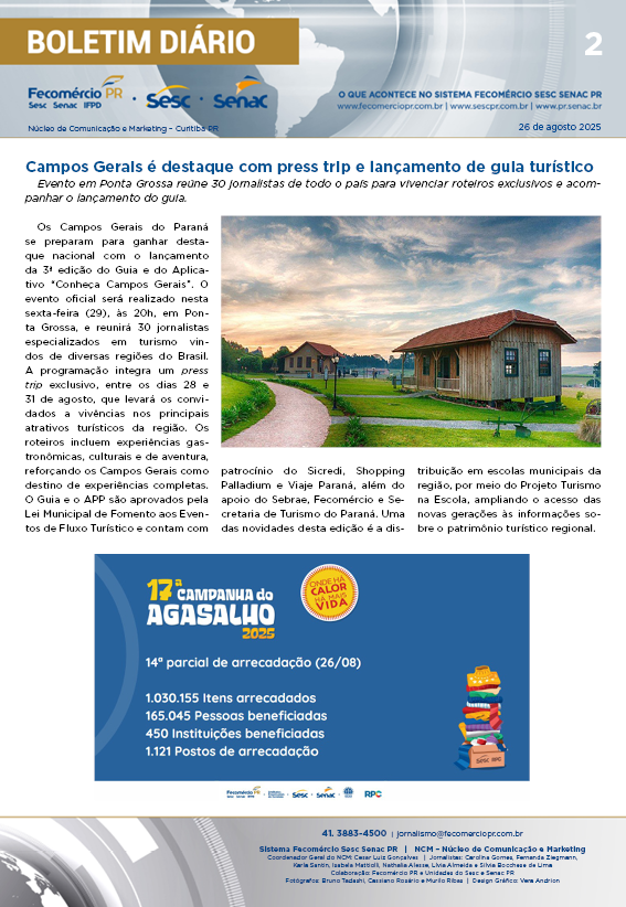 Boletim Diário | Fecomércio