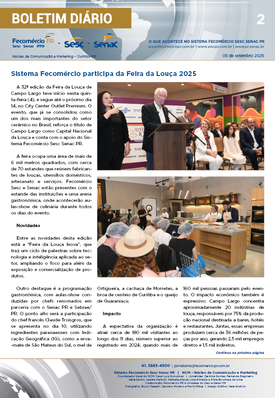 Boletim Diário | Fecomércio