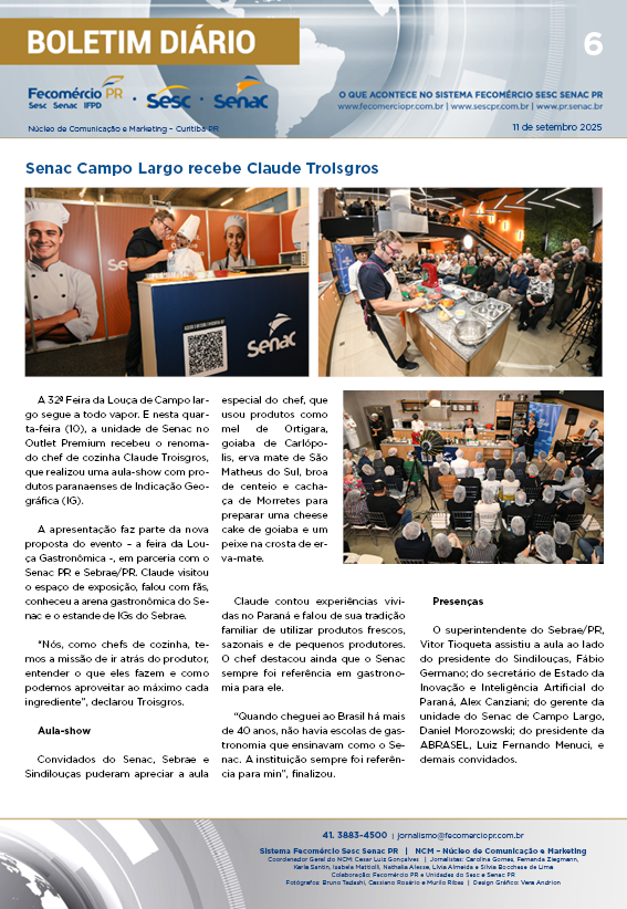 Boletim Diário | Fecomércio