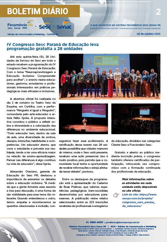 Boletim Diário | Fecomércio