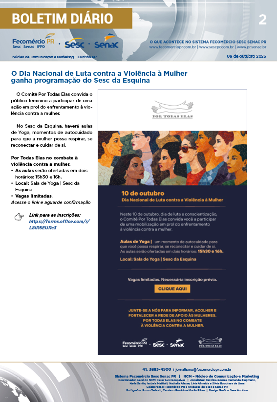 Boletim Diário | Fecomércio