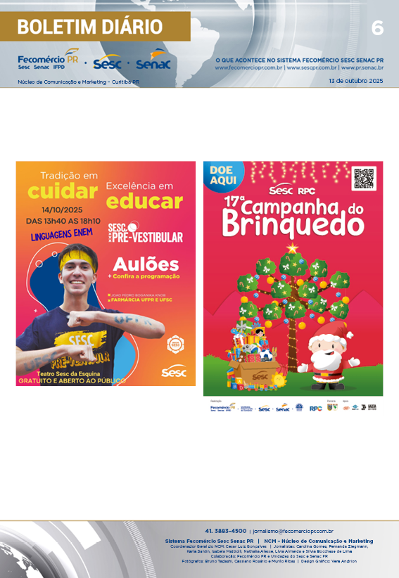 Boletim Diário | Fecomércio