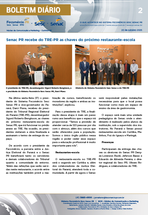 Boletim Diário | Fecomércio