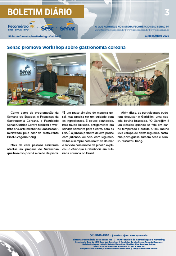 Boletim Diário | Fecomércio