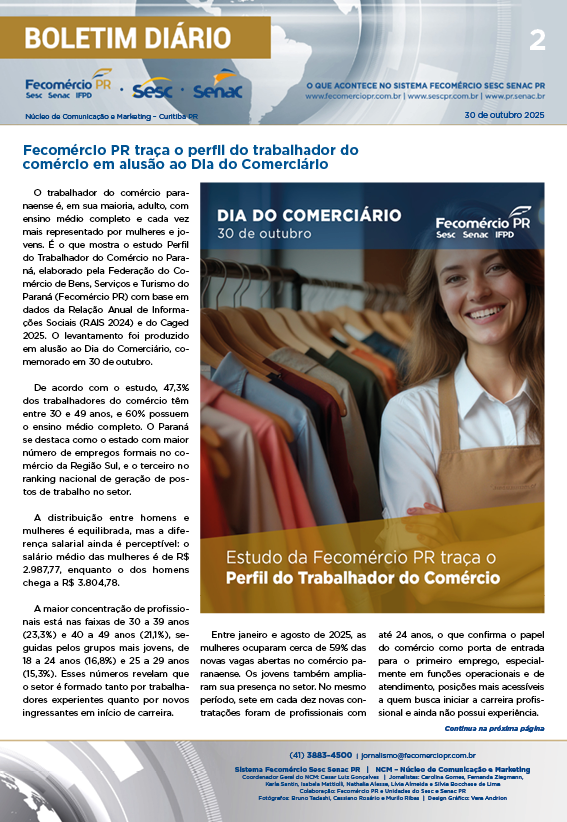 Boletim Diário | Fecomércio