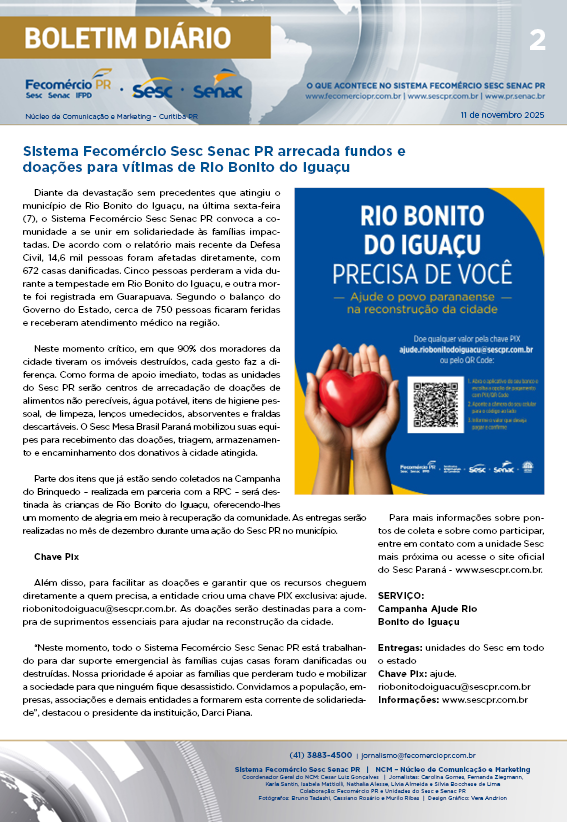 Boletim Diário | Fecomércio