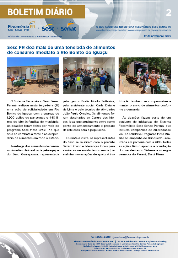 Boletim Diário | Fecomércio