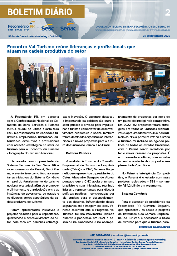 Boletim Diário | Fecomércio