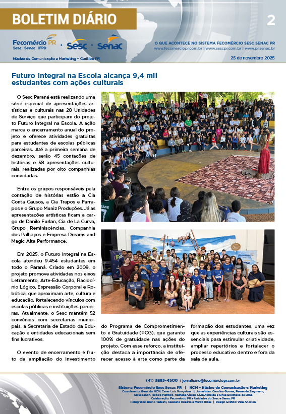 Boletim Diário | Fecomércio