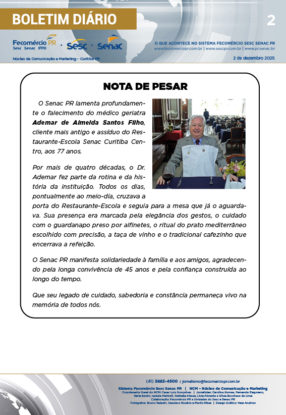 Boletim Diário | Fecomércio