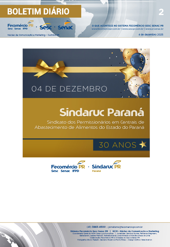Boletim Diário | Fecomércio
