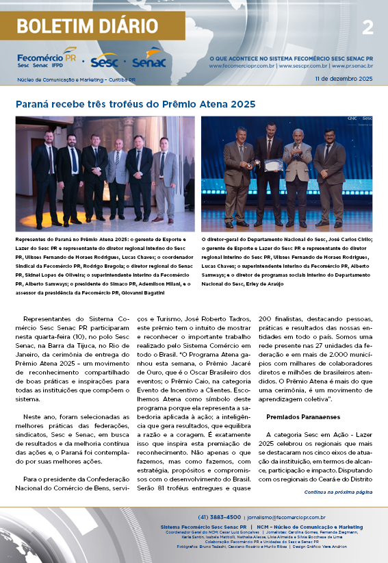 Boletim Diário | Fecomércio