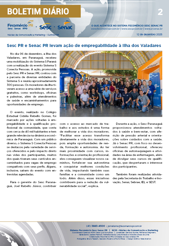 Boletim Diário | Fecomércio