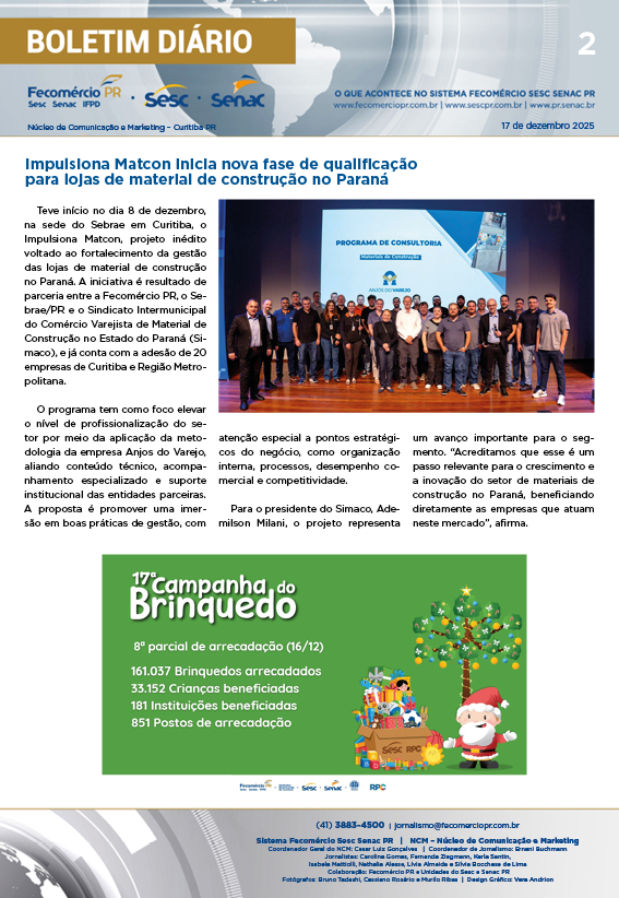 Boletim Diário | Fecomércio