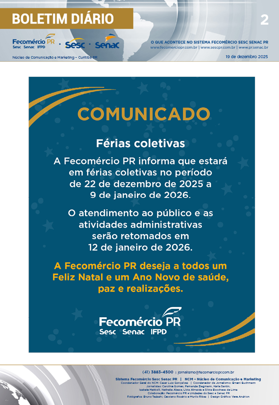 Boletim Diário | Fecomércio