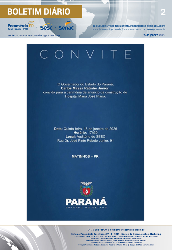 Boletim Diário | Fecomércio