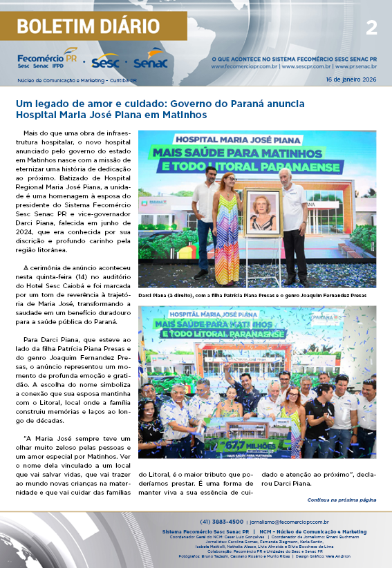 Boletim Diário | Fecomércio