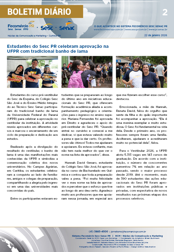 Boletim Diário | Fecomércio