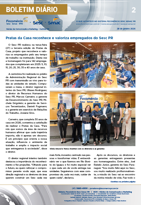 Boletim Diário | Fecomércio