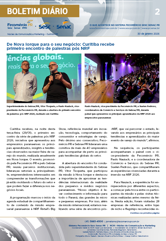 Boletim Diário | Fecomércio