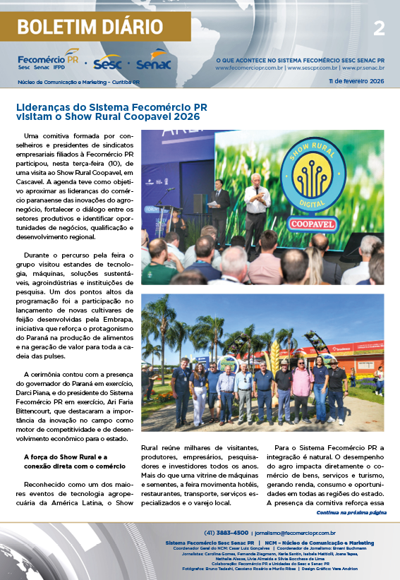 Boletim Diário | Fecomércio