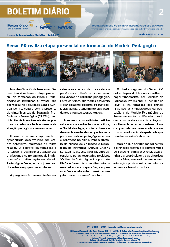 Boletim Diário | Fecomércio