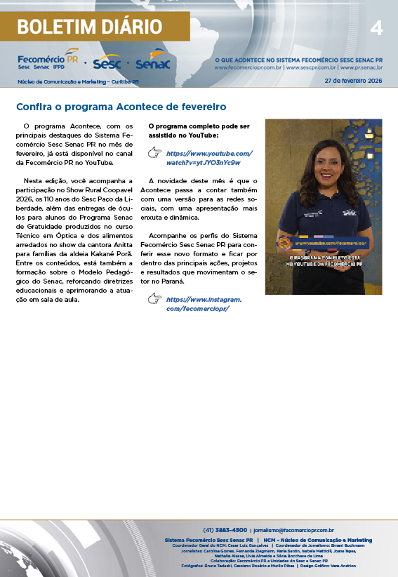 Boletim Diário | Fecomércio