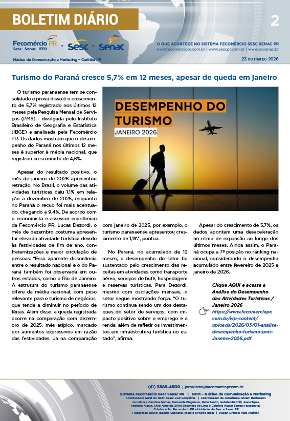 Boletim Diário | Fecomércio