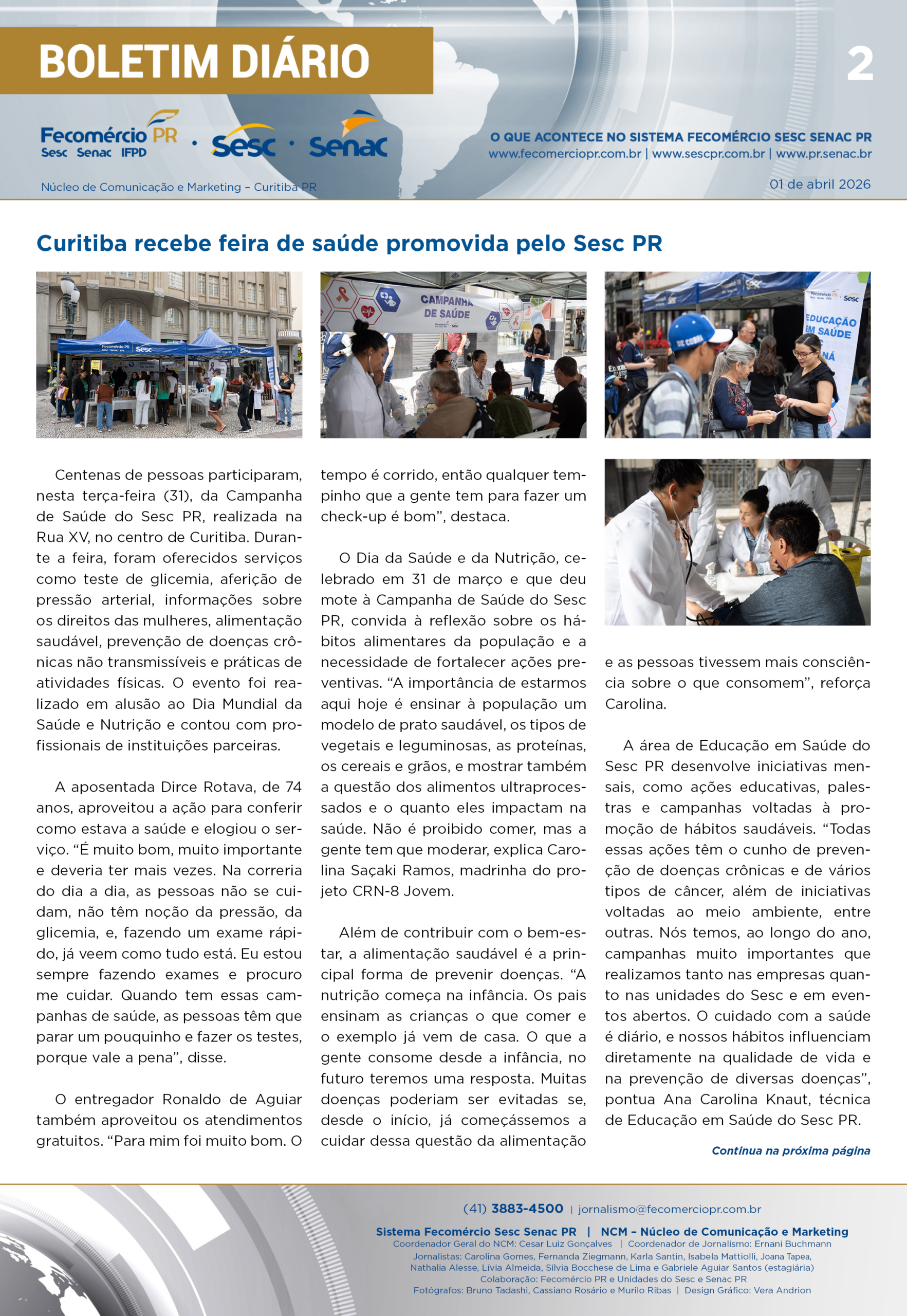 Boletim Diário | Fecomércio