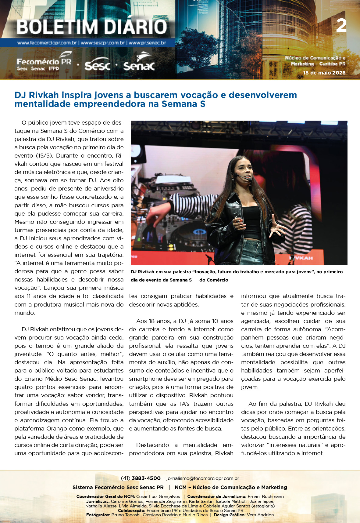 Boletim Diário – 19/05/2026 - 19/05/2026 | Fecomércio