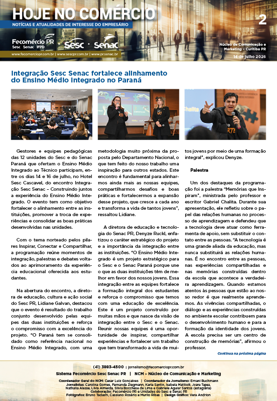 Boletim Diário – 14/07/2026 - 14/07/2026 | Fecomércio