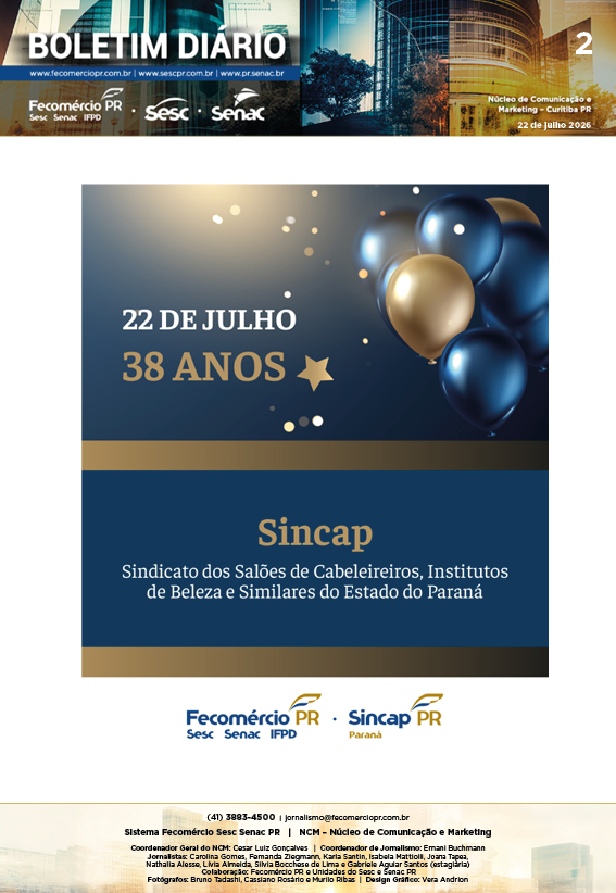 Boletim Diário – 22/07/2026 - 22/07/2026 | Fecomércio